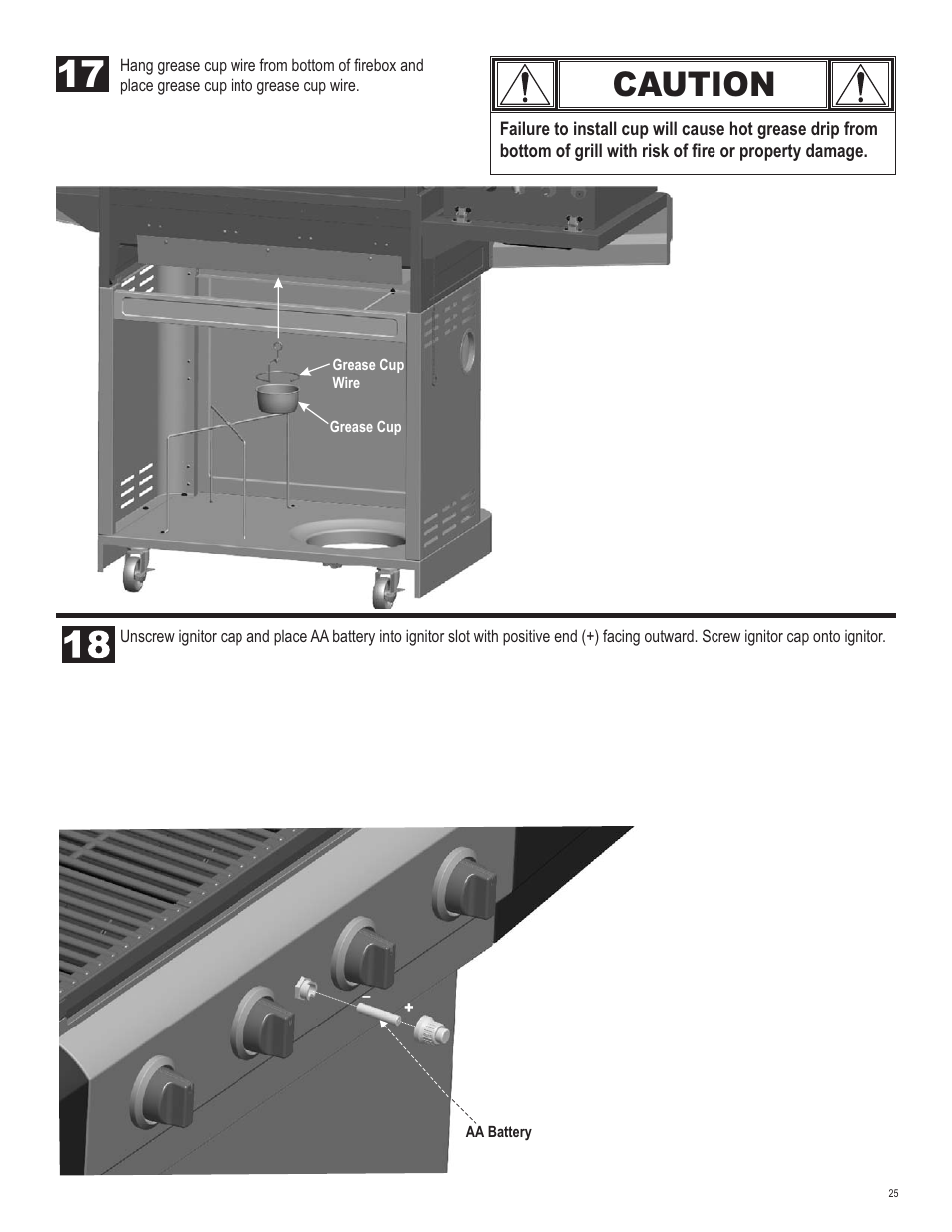 Caution | Char-Broil 463420509 User Manual | Page 25 / 32