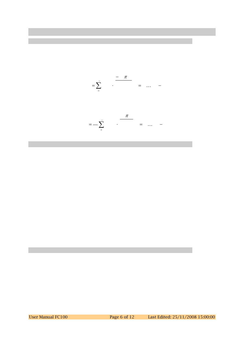 4 functional description, 1 mathematical equations, 2 algorithm | Functional description, Mathematical equations, Algorithm | Sundance FC100 User Manual | Page 6 / 12