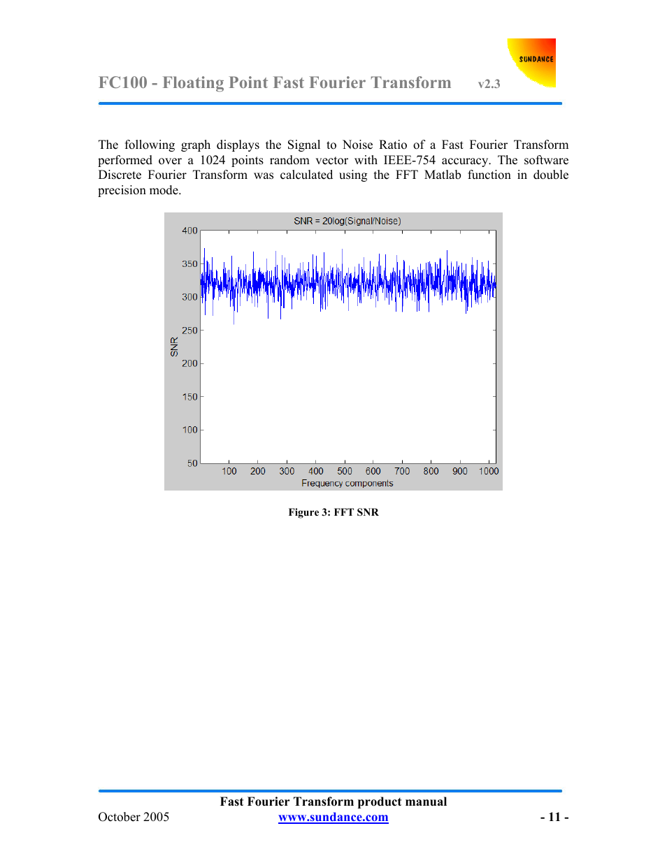 Fc100 - floating point fast fourier transform | Sundance FC100 v.2.3 User Manual | Page 11 / 19