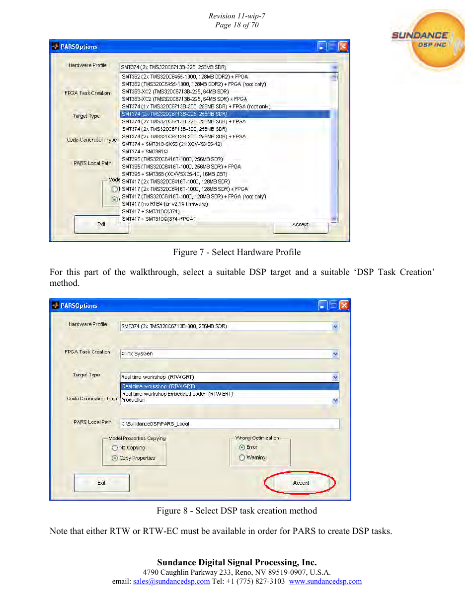Sundance PARS User Manual | Page 18 / 70