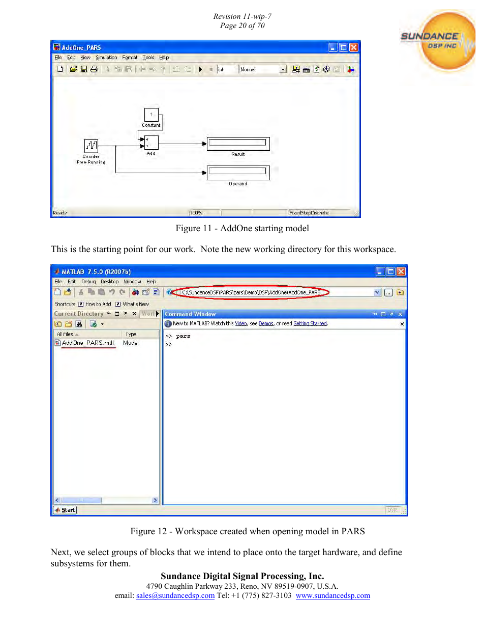 Sundance PARS User Manual | Page 20 / 70