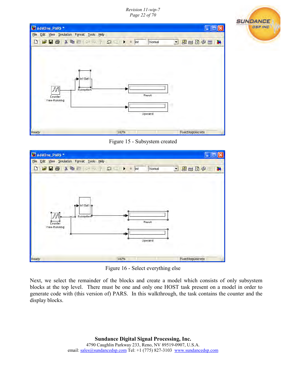 Sundance PARS User Manual | Page 22 / 70