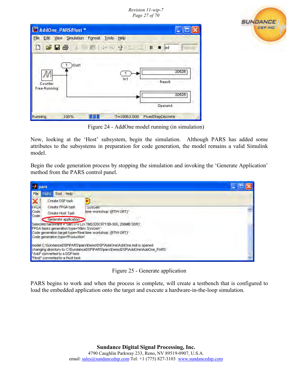 Sundance PARS User Manual | Page 27 / 70