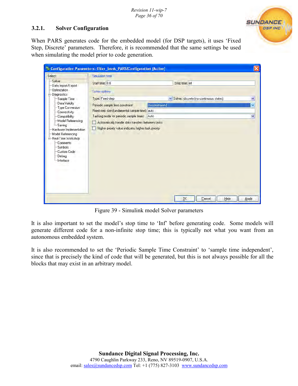 Sundance PARS User Manual | Page 36 / 70