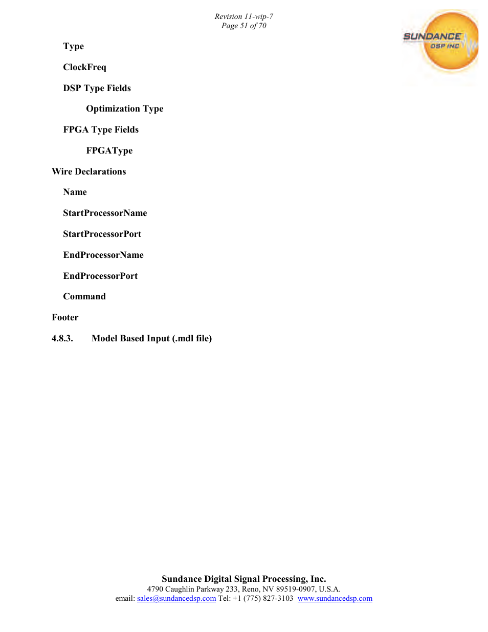Sundance PARS User Manual | Page 51 / 70