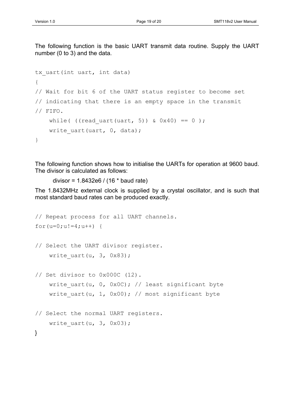 Sundance SMT118 User Manual | Page 19 / 20