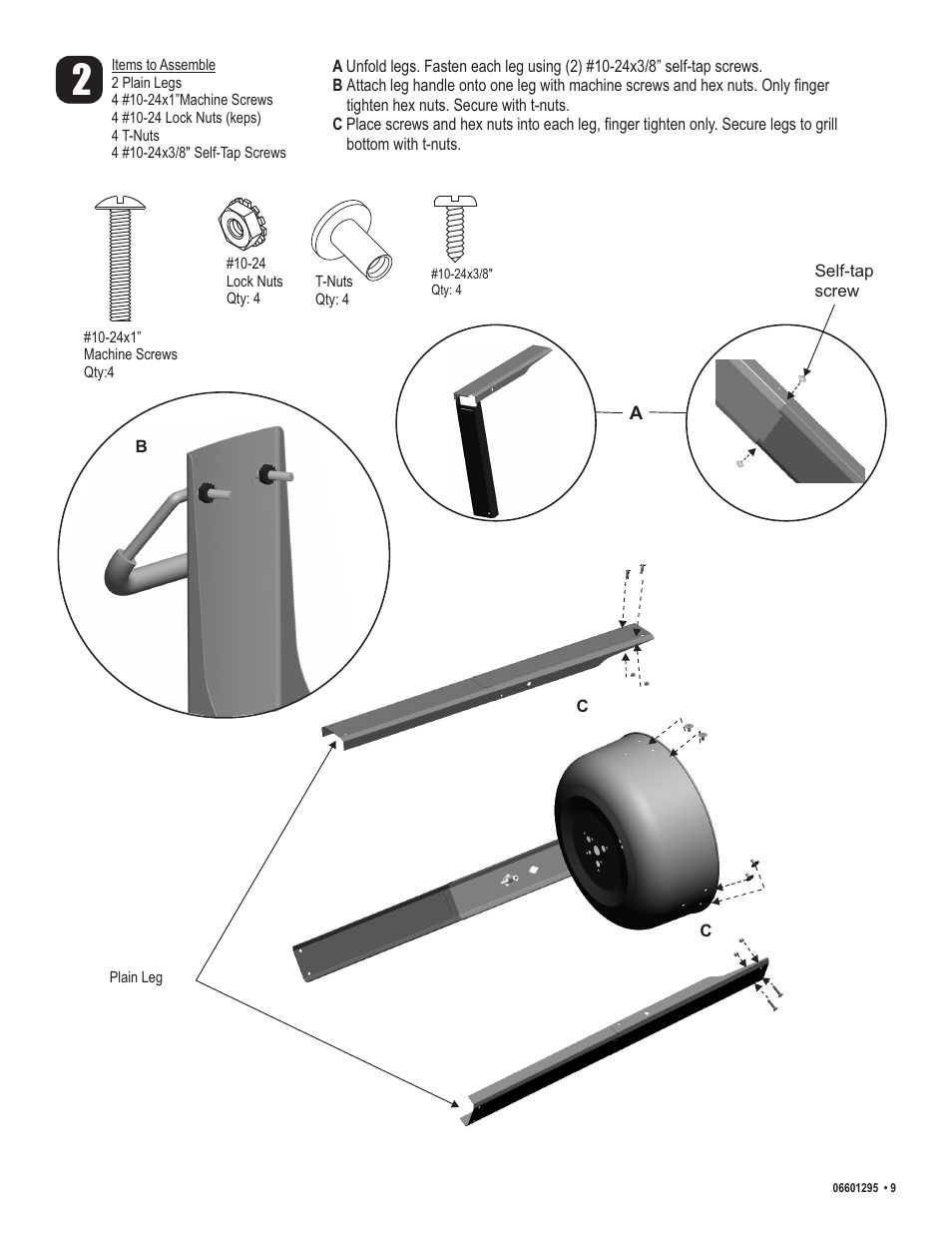 Char-Broil Patio Caddie 06601295 User Manual | Page 9 / 20