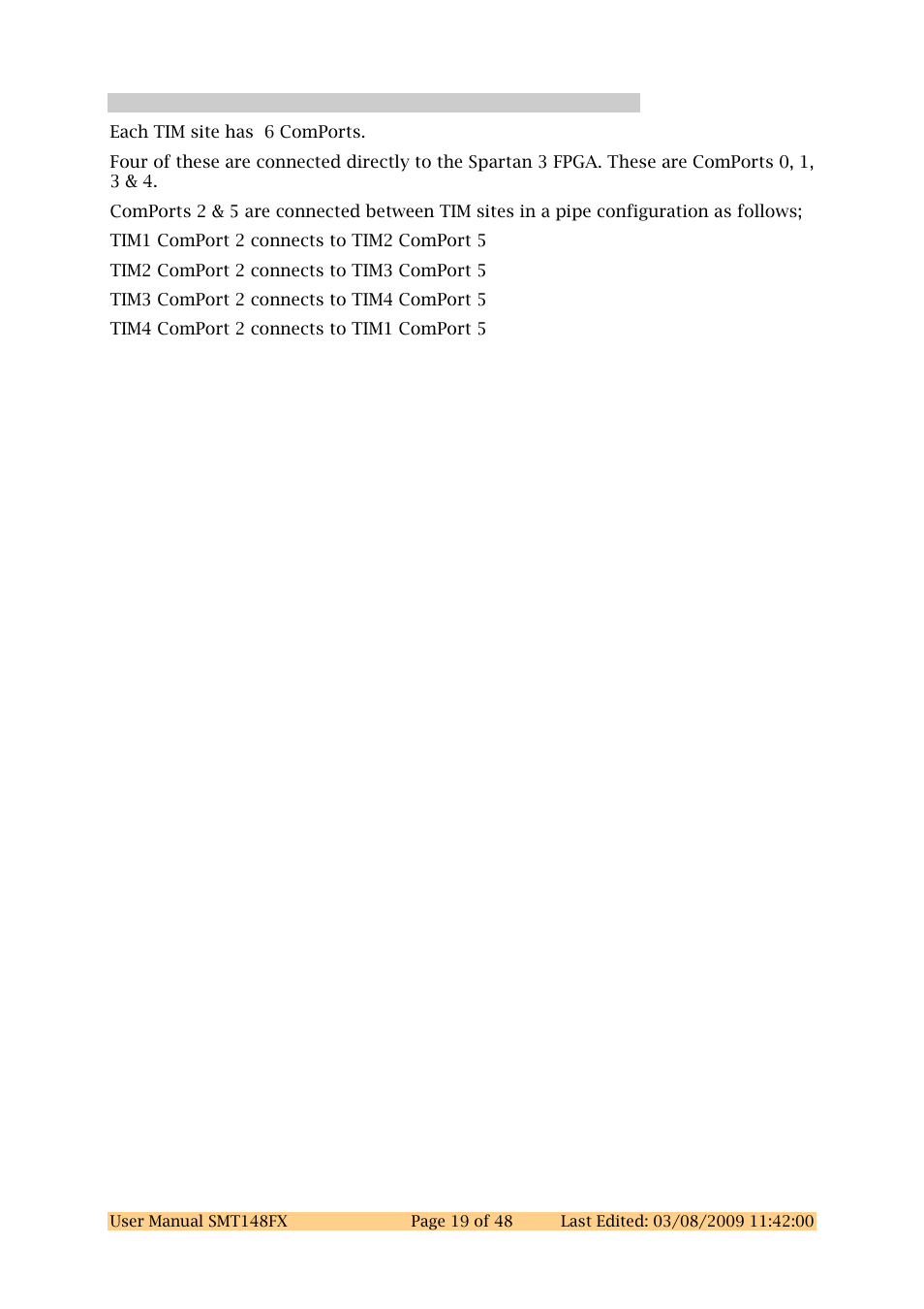 16 internal comports, Internal comports | Sundance SMT148FX User Manual | Page 19 / 48