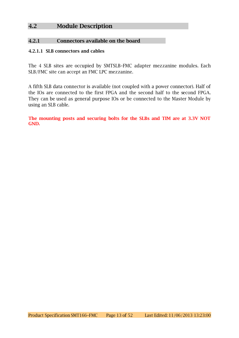Sundance SMT166-FMC User Manual | Page 13 / 52
