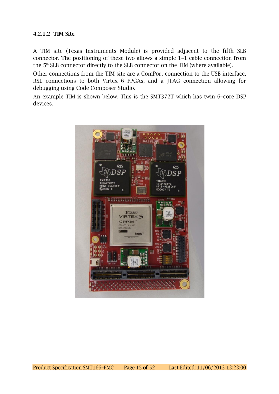 Sundance SMT166-FMC User Manual | Page 15 / 52