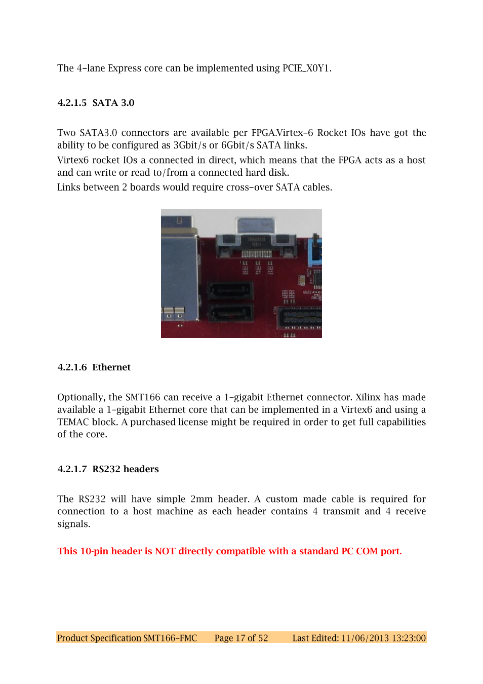 Sundance SMT166-FMC User Manual | Page 17 / 52