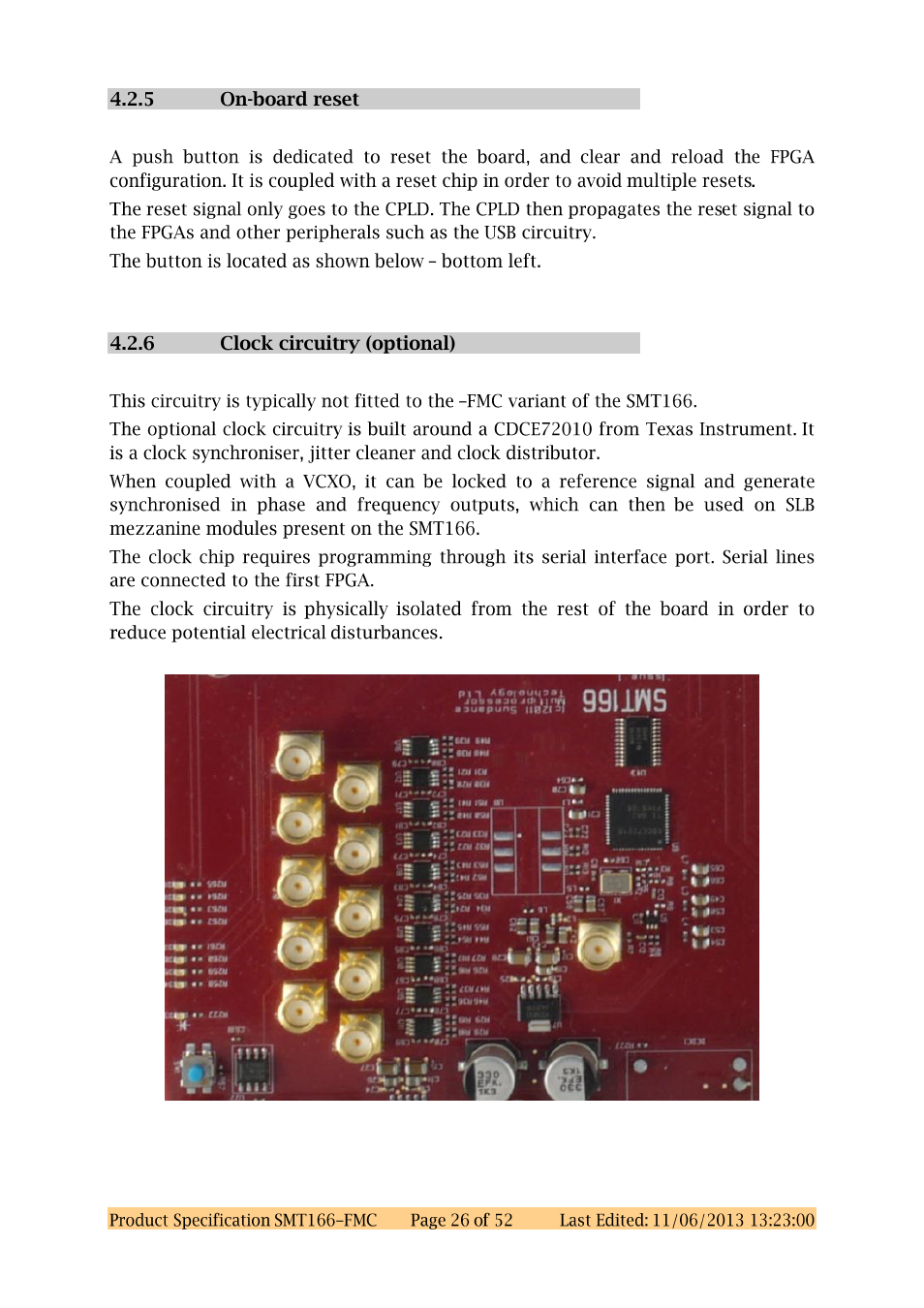 Sundance SMT166-FMC User Manual | Page 26 / 52