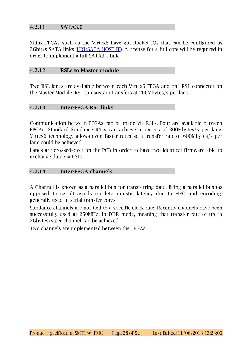 Sundance SMT166-FMC User Manual | Page 28 / 52