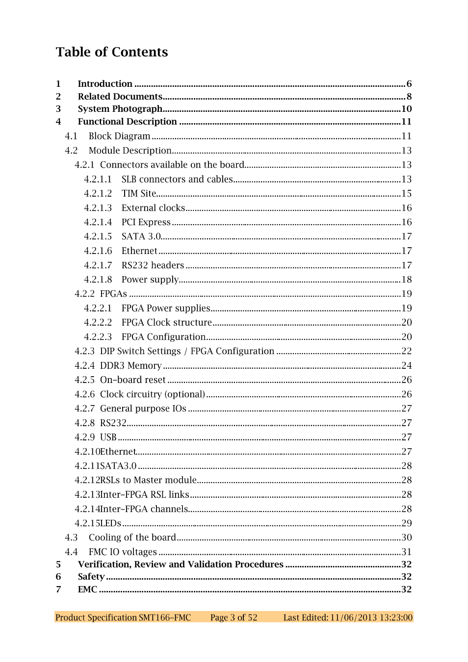 Sundance SMT166-FMC User Manual | Page 3 / 52
