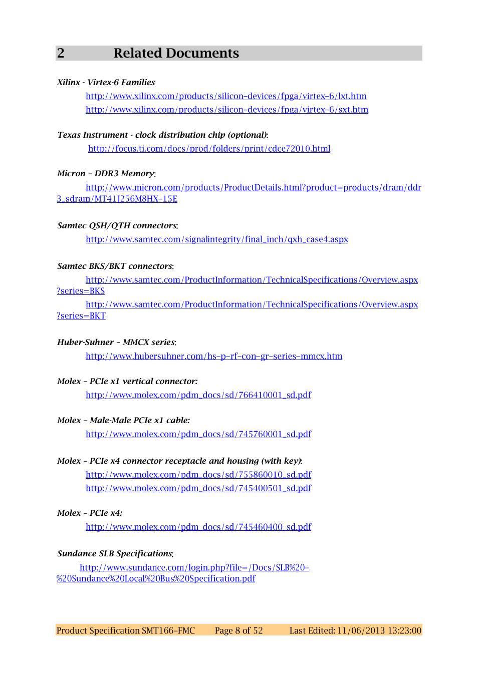 2related documents | Sundance SMT166-FMC User Manual | Page 8 / 52