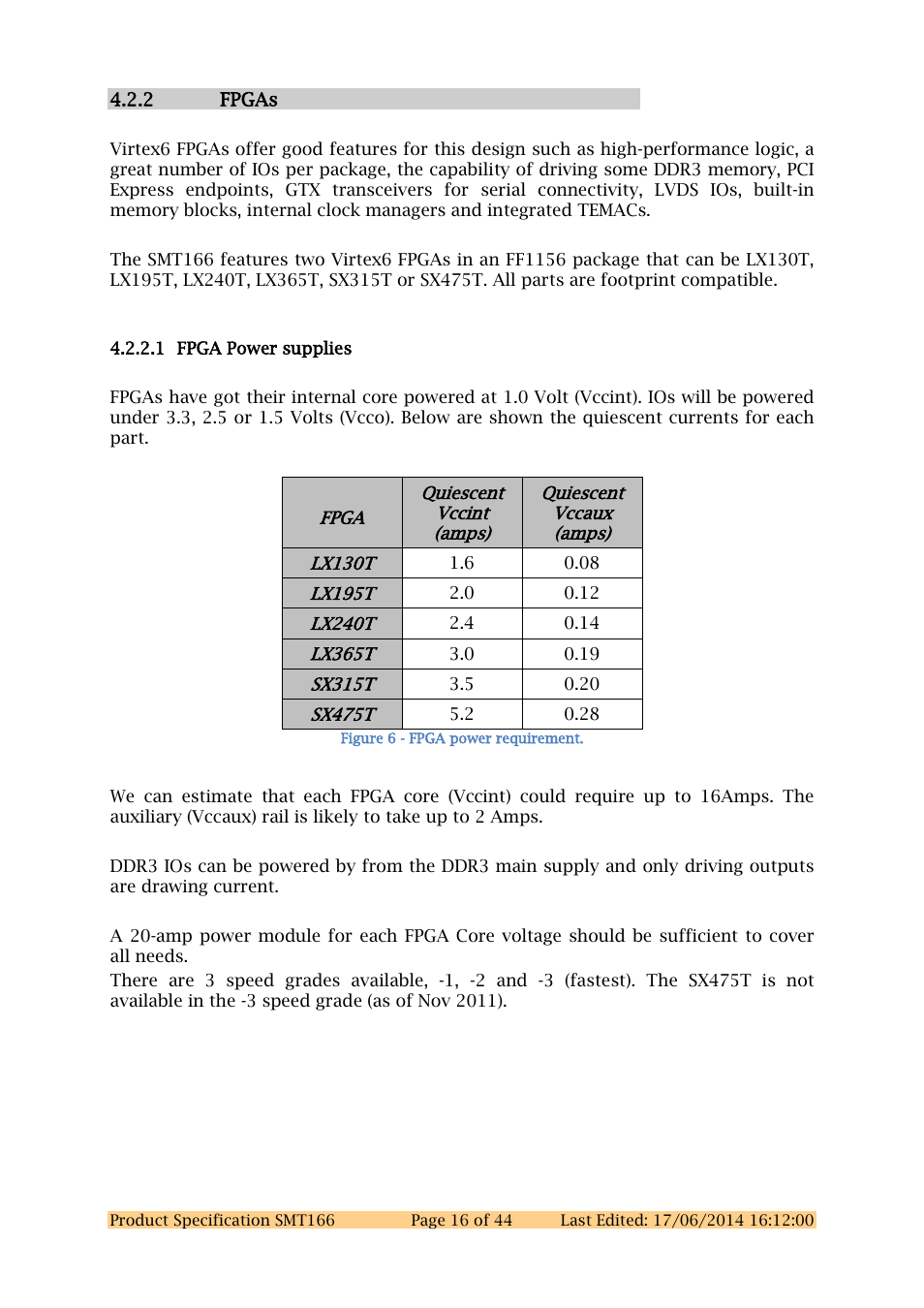 2 fpgas, 1 fpga power supplies | Sundance SMT166 User Manual | Page 16 / 44