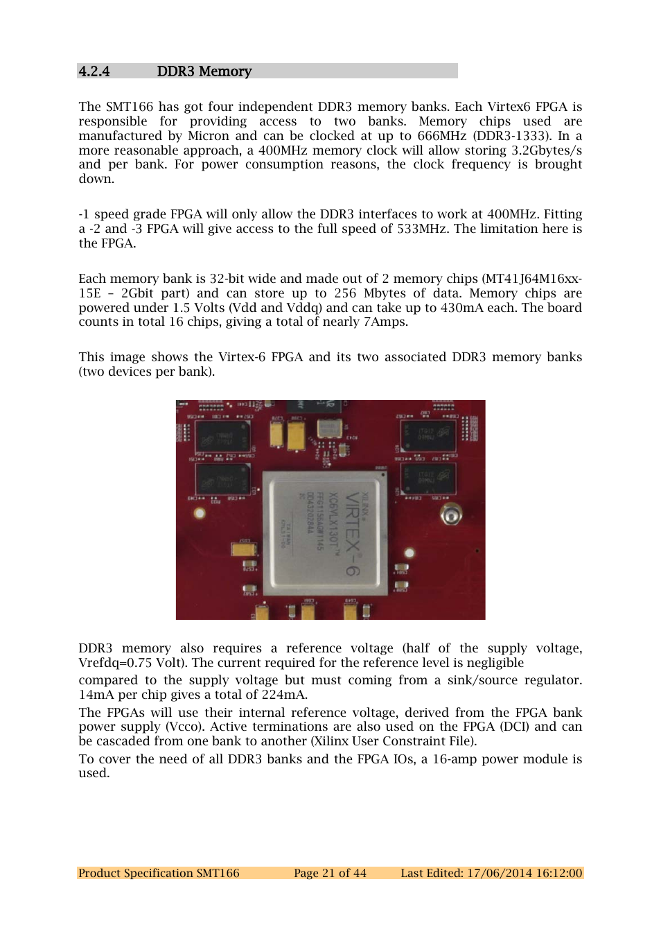 4 ddr3 memory | Sundance SMT166 User Manual | Page 21 / 44