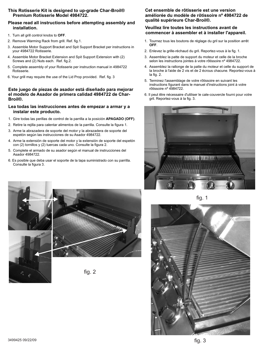 Char-Broil 4984722 User Manual | 1 page
