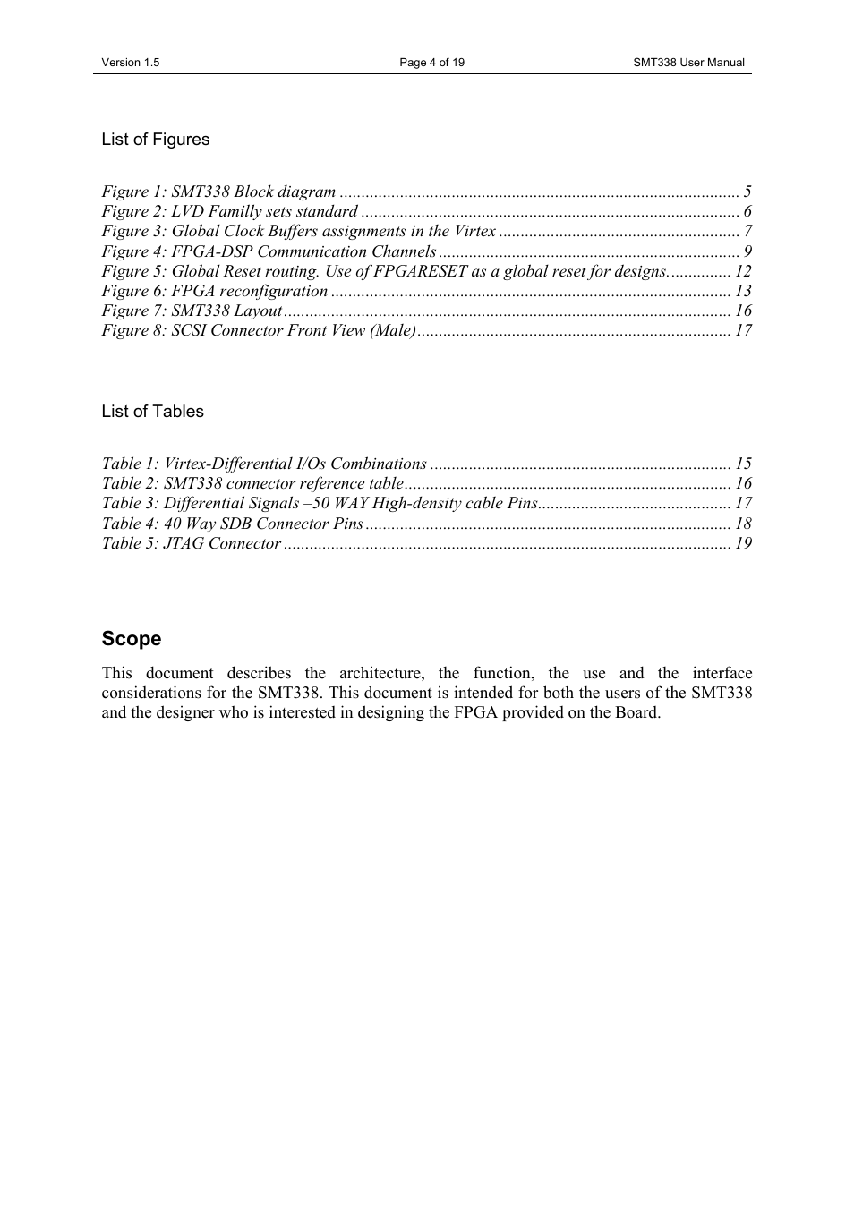 Scope | Sundance SMT338 User Manual | Page 4 / 19