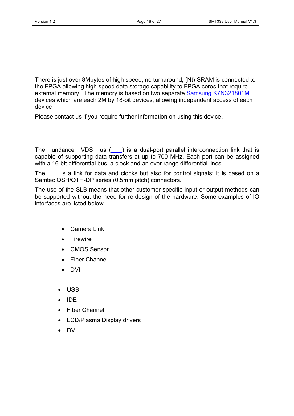 Sundance SMT339 v.1.3 User Manual | Page 16 / 27