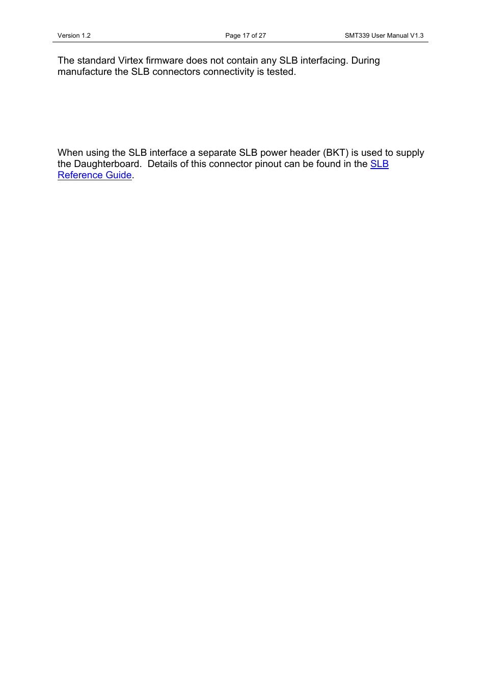 Sundance SMT339 v.1.3 User Manual | Page 17 / 27