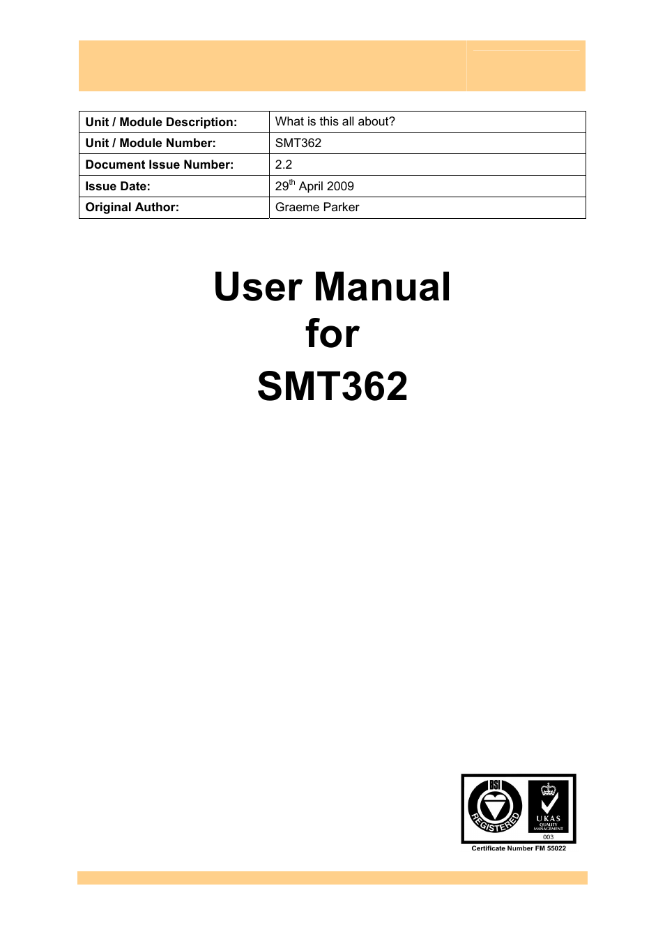 Sundance SMT362 User Manual | 30 pages