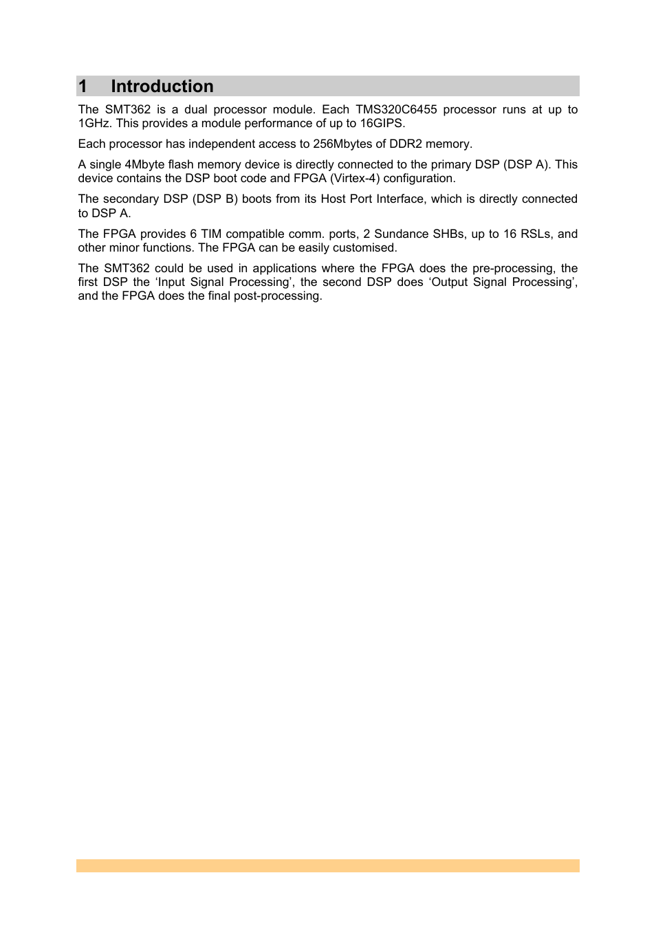 1 introduction, Introduction, 1introduction | Sundance SMT362 User Manual | Page 4 / 30