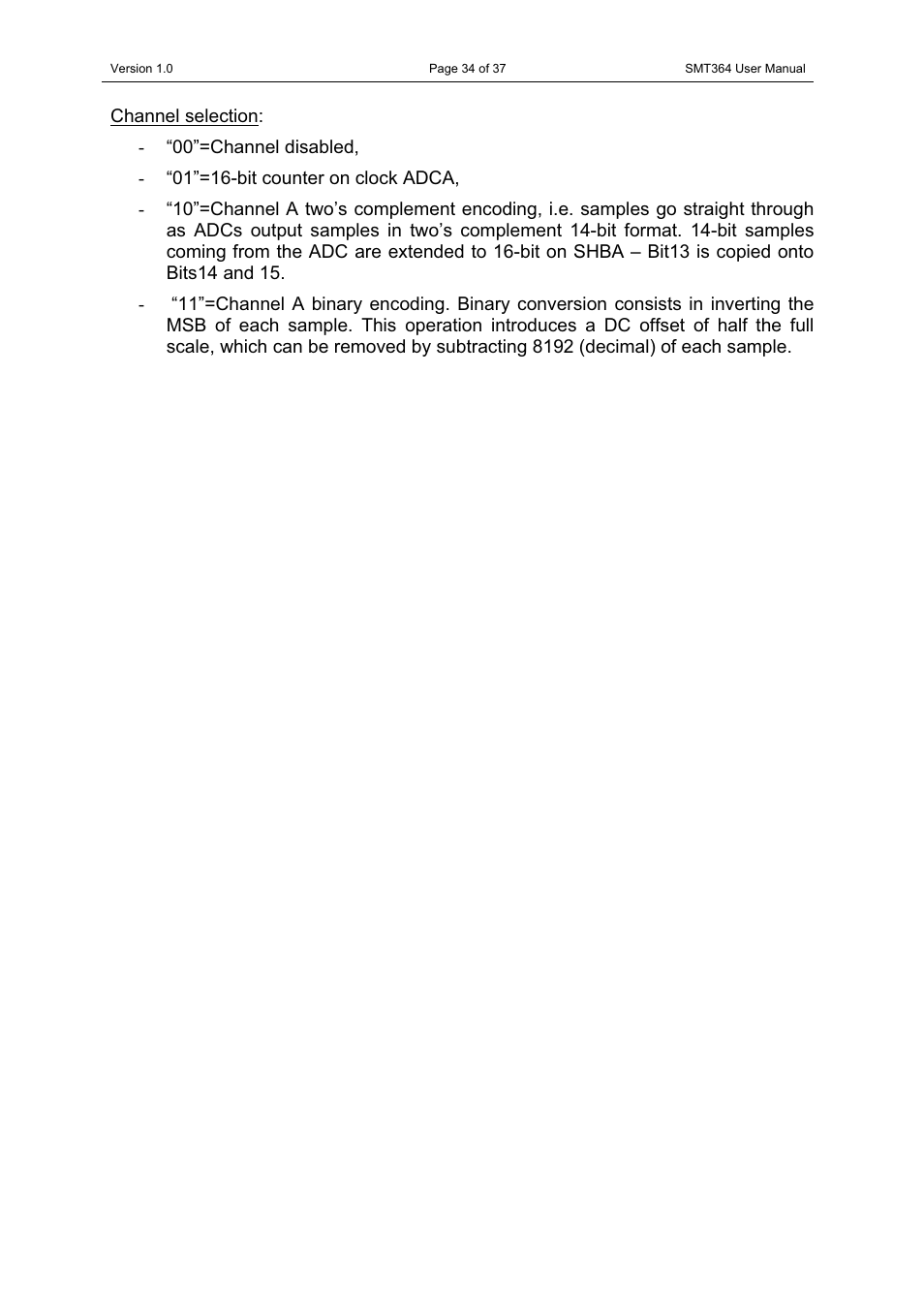 Sundance SMT364 User Manual | Page 34 / 37