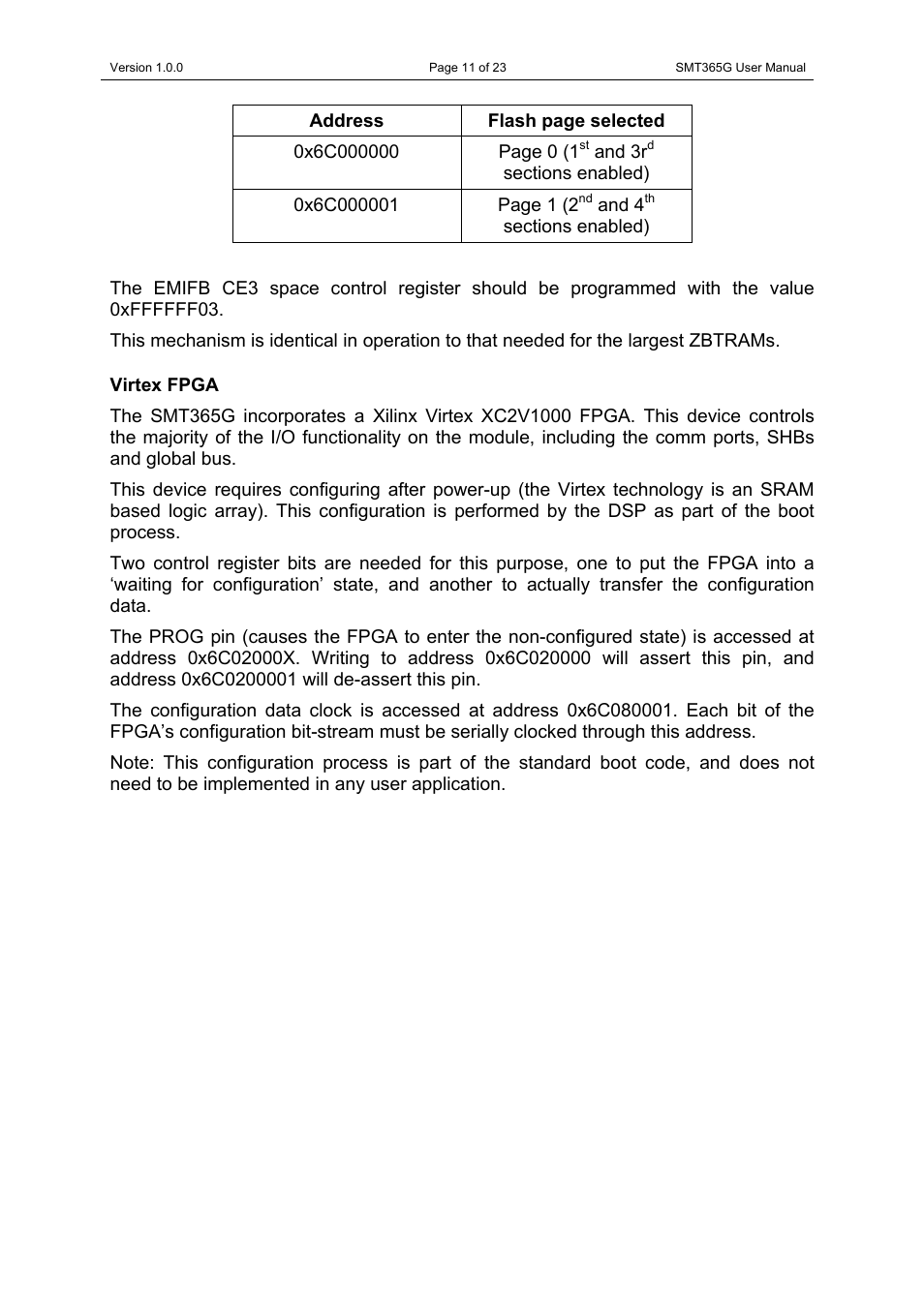 Virtex fpga | Sundance SMT365G User Manual | Page 11 / 23