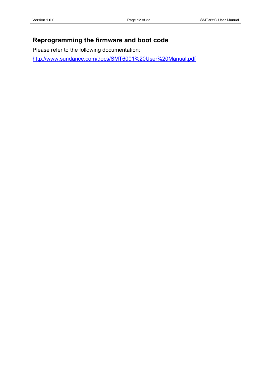 Reprogramming the firmware and boot code, Interrupts | Sundance SMT365G User Manual | Page 12 / 23