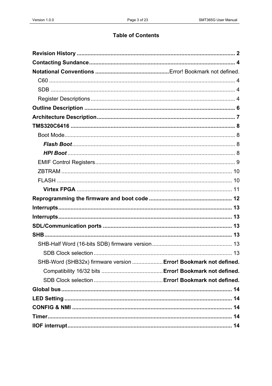 Sundance SMT365G User Manual | Page 3 / 23