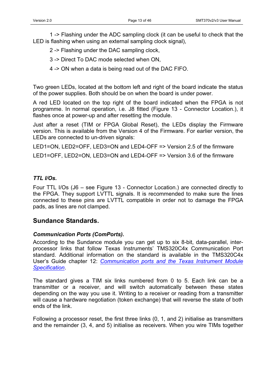 Sundance standards | Sundance SMT370v2 User Manual | Page 13 / 46