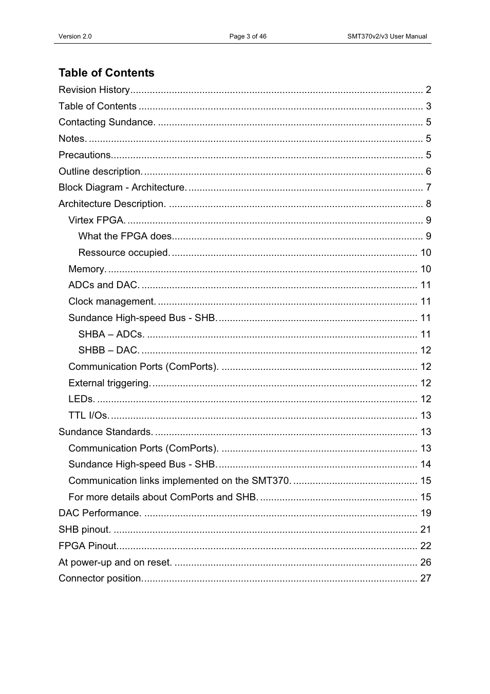 Sundance SMT370v2 User Manual | Page 3 / 46