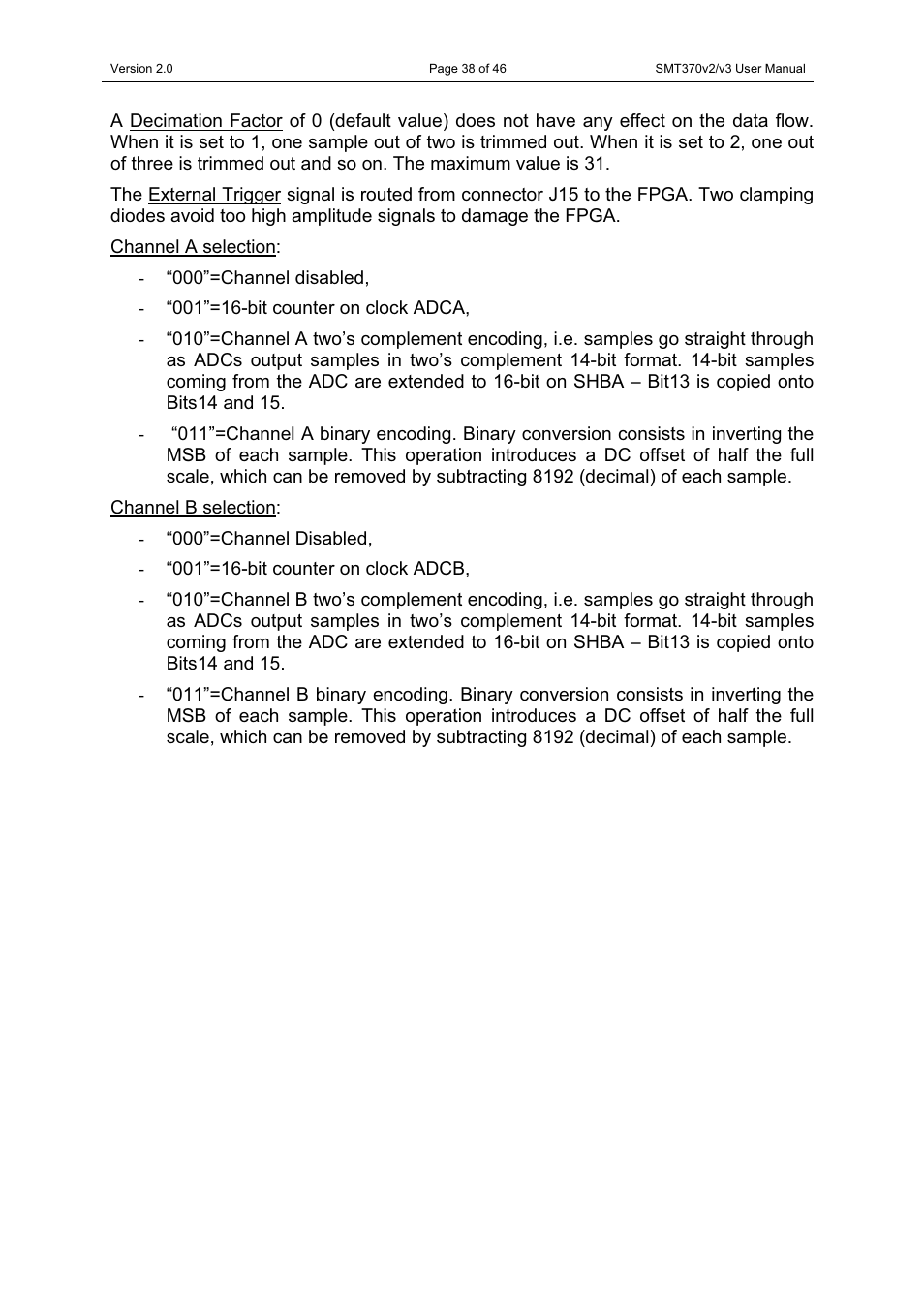 Sundance SMT370v2 User Manual | Page 38 / 46