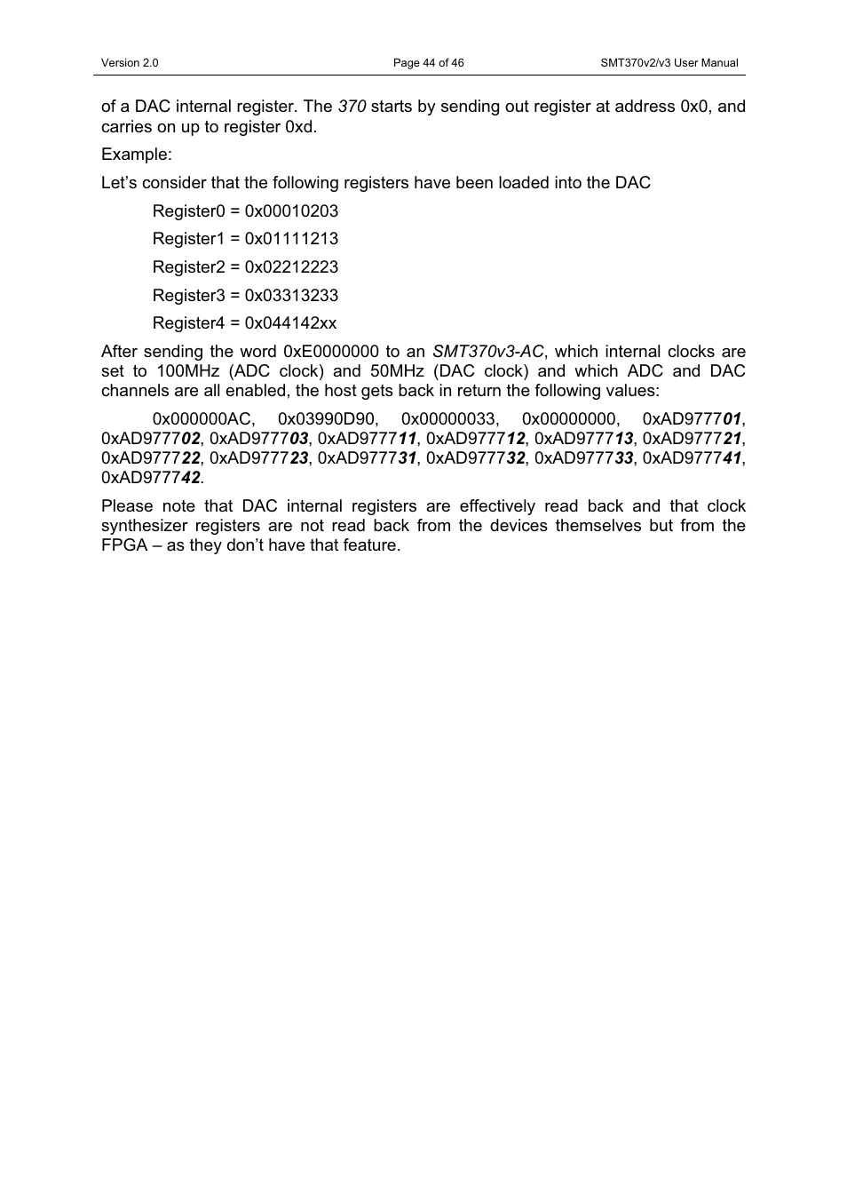 Sundance SMT370v2 User Manual | Page 44 / 46