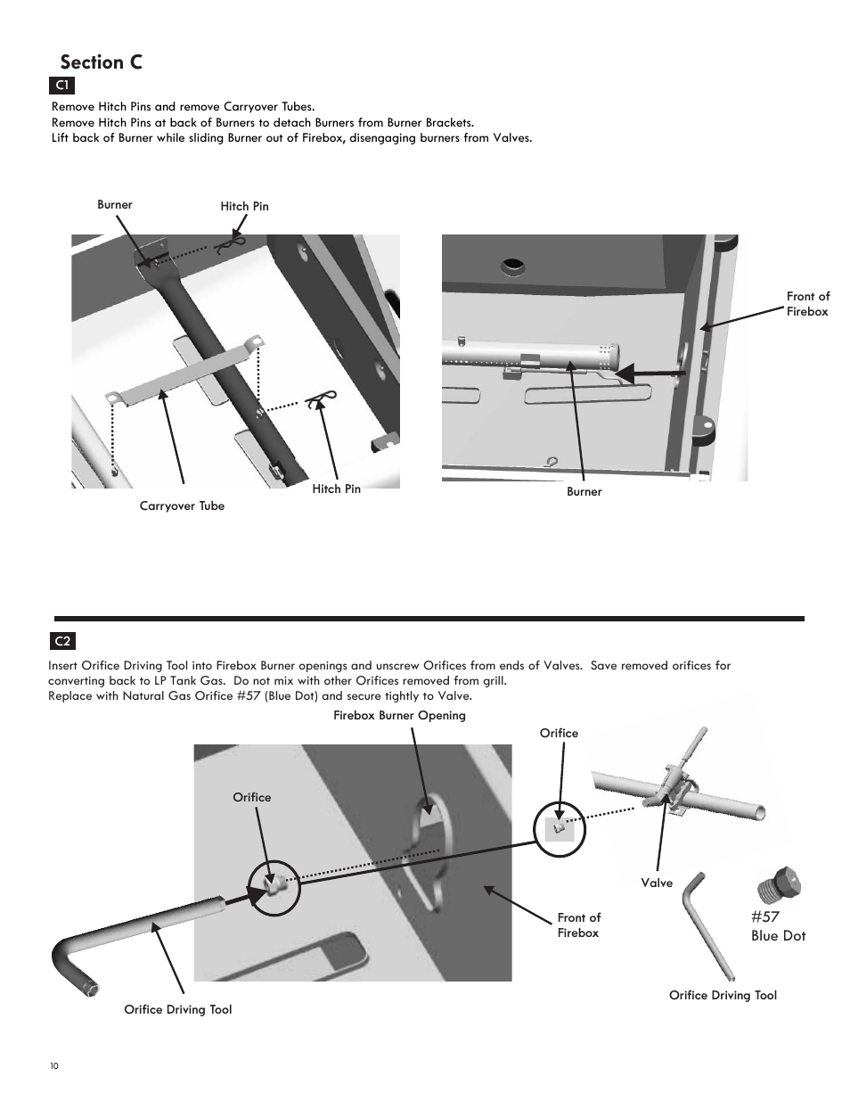 Char-Broil NATURAL GAS CONVERSION KIT 7116572 User Manual | Page 10 / 24