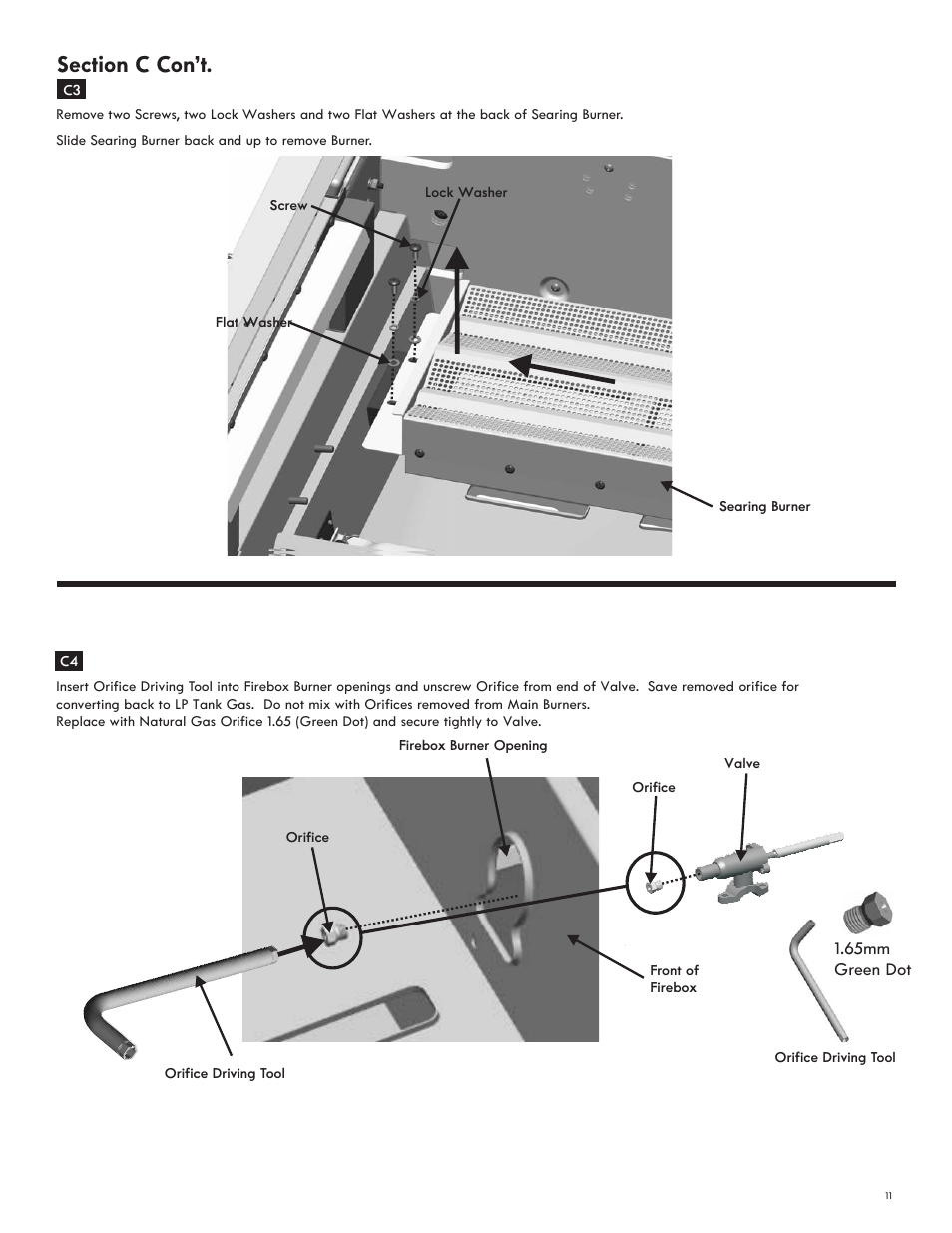 Char-Broil NATURAL GAS CONVERSION KIT 7116572 User Manual | Page 11 / 24