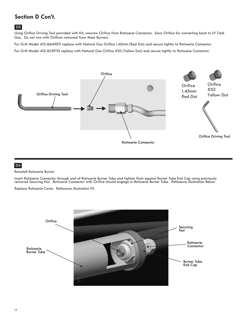 Char-Broil NATURAL GAS CONVERSION KIT 7116572 User Manual | Page 14 / 24