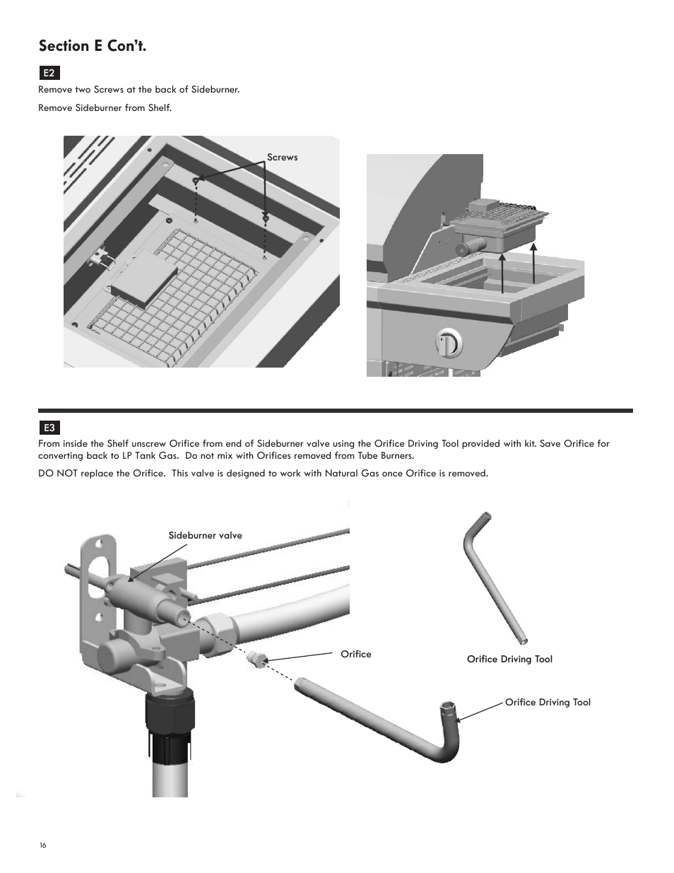 Char-Broil NATURAL GAS CONVERSION KIT 7116572 User Manual | Page 16 / 24