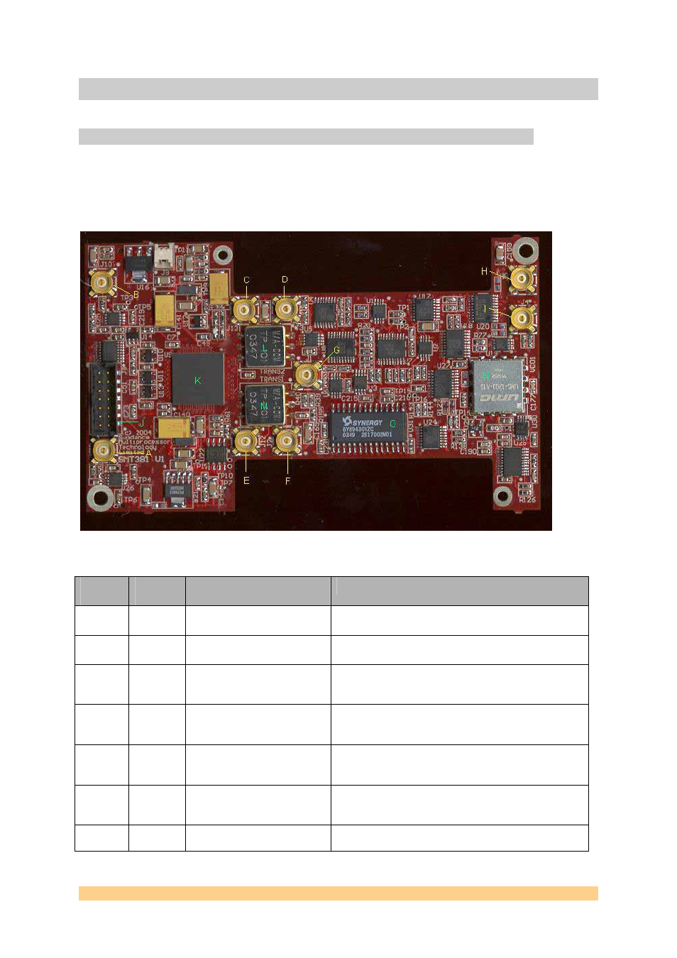 6 footprint, 1 components location, Footprint | Components location, Figure 12: connector location on smt381 | Sundance SMT381 2007 User Manual | Page 18 / 31