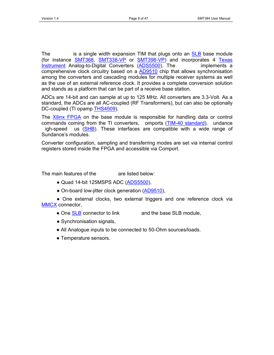 Sundance SMT384 User Manual | Page 9 / 47