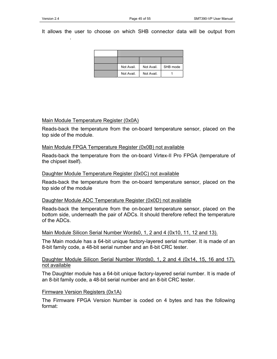 Sundance SMT390-VP User Manual | Page 45 / 55