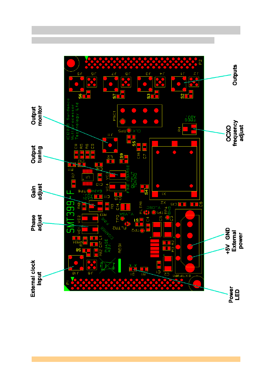 5 footprint, 1 top view, Footprint | Top view | Sundance SMT399-F User Manual | Page 9 / 11