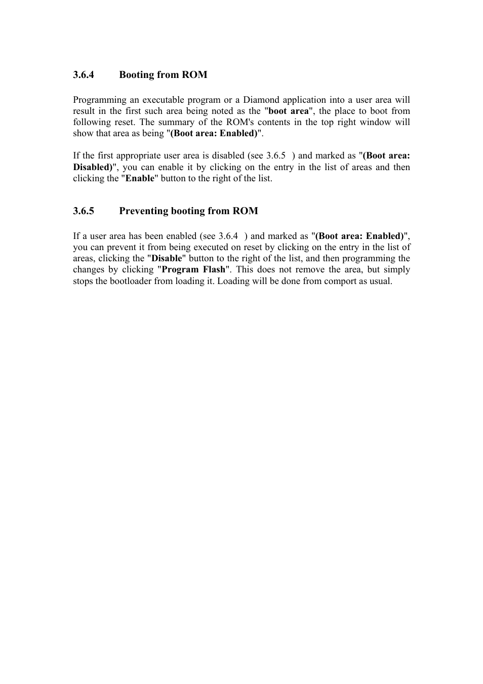 Booting from rom, Preventing booting from rom | Sundance SMT6001 User Manual | Page 9 / 13