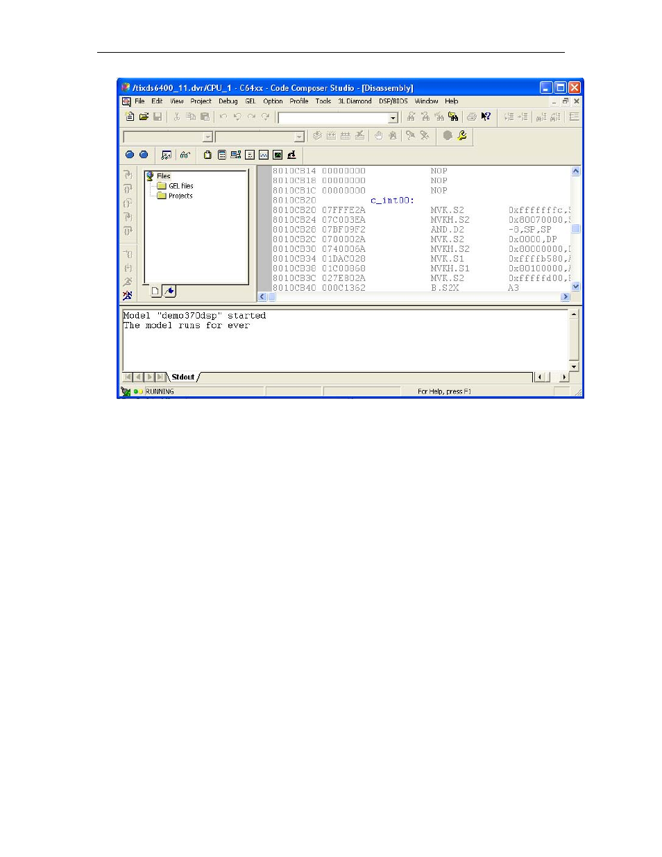 Figure 6 code composer studio window | Sundance SMT6050 User Manual | Page 16 / 20