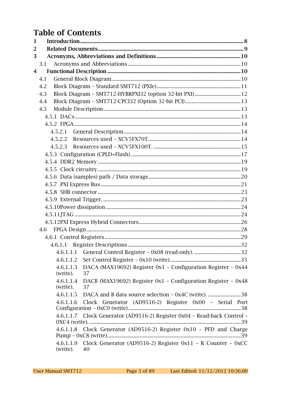 Sundance SMT712 User Manual | Page 3 / 89