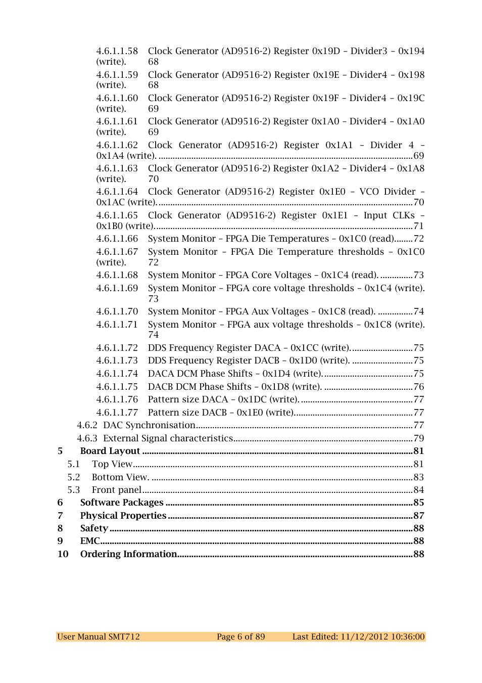 Sundance SMT712 User Manual | Page 6 / 89
