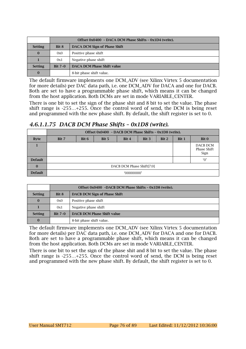 Sundance SMT712 User Manual | Page 76 / 89