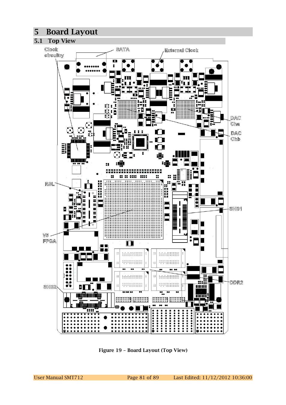 5board layout | Sundance SMT712 User Manual | Page 81 / 89