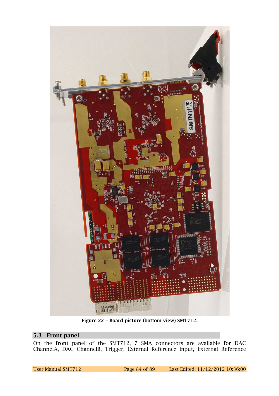 Sundance SMT712 User Manual | Page 84 / 89